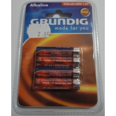 Pilhas Grundig Alkalinas 1.5V AAA